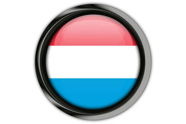 Luxemburg Flagge in der Taste Pin isoliert auf weißem Hintergrund — Stockfoto