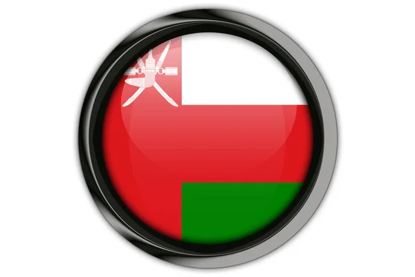 Oman  flag in the button pin Isolated on White Background — Stock Photo, Image