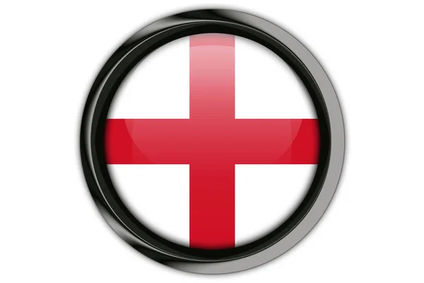 Прапор Англії в кнопку PIN-код, Isolated на білому фоні — стокове фото
