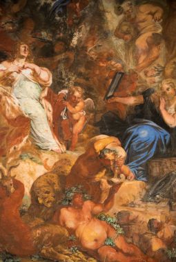 Lubiaz, Polonya - 7 Mayıs 2017: İçinde Lubiaz manastır manastırda