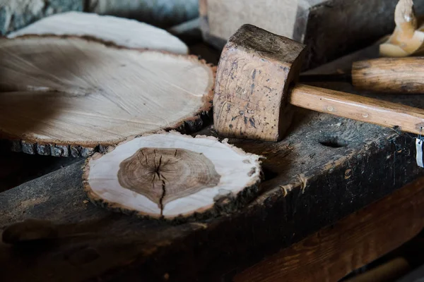 À l'intérieur d'un ancien forgeron et atelier vintage — Photo