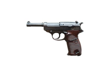 Wroclaw, Polonya - 4 Temmuz 2017: Walther p38 tabanca üzerinde kapat