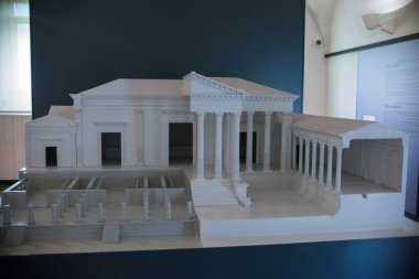 Brescia, İtalya, 11 Ağustos 2017, imar Forum Romano  