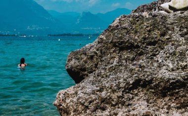 Garda Gölü, İtalya, düşük görünürlük görünümünü, 