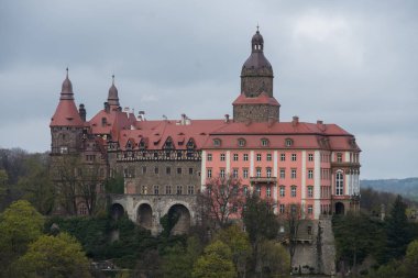 Ksiaz kale Walbrzych Polonya'da yakınındaki kapat