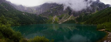 Morskie Oko gölde Tatra Mountain, Zakopane, Polonya