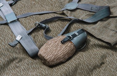 askeri su şişesi üzerinde yakın