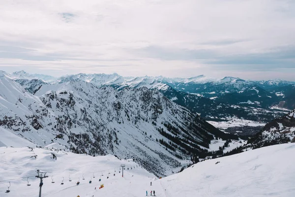 Lyžařské středisko v hoře, Alp, Německo — Stock fotografie