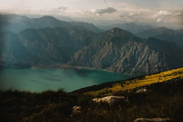 Вид Озеро Гарда Монте Бальдо — стоковое фото