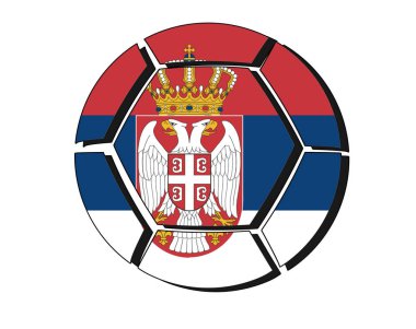 Futbol topu, 2018 Şampiyonası, beyaz adam Sırbistan bayrağı