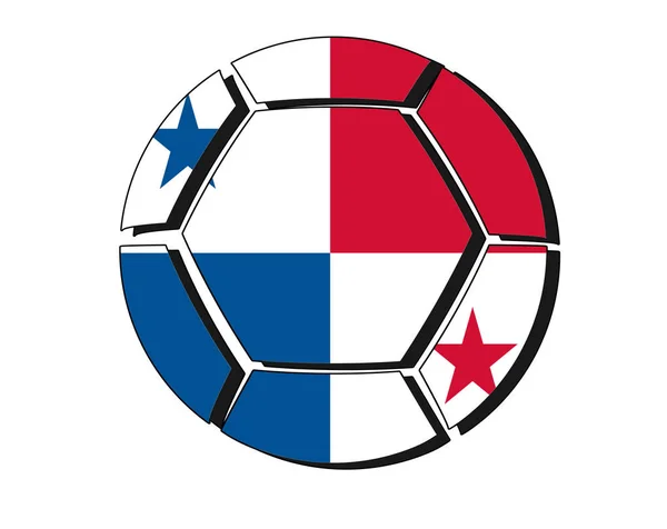 Flaga Panamy na piłki nożnej, Mistrzostwa 2018, biały deseń — Zdjęcie stockowe