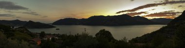 İtalya 'daki Iseo Gölü, Iago di Iseo Panorama Manzarası