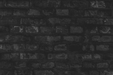 Siyah tuğla duvar arka plan veya doku