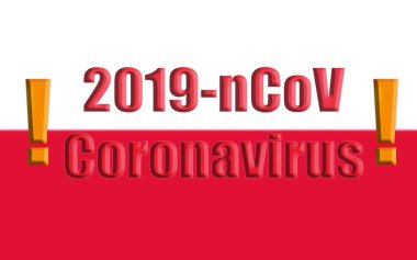 Coronavirus (2019-ncov) konseptiyle Polonya Bayrağı,