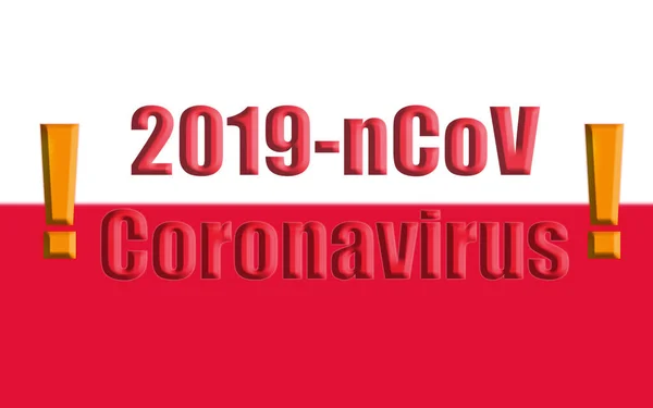 Flag Poland Coronavirus 2019 Ncov Concept — Stock Photo, Image