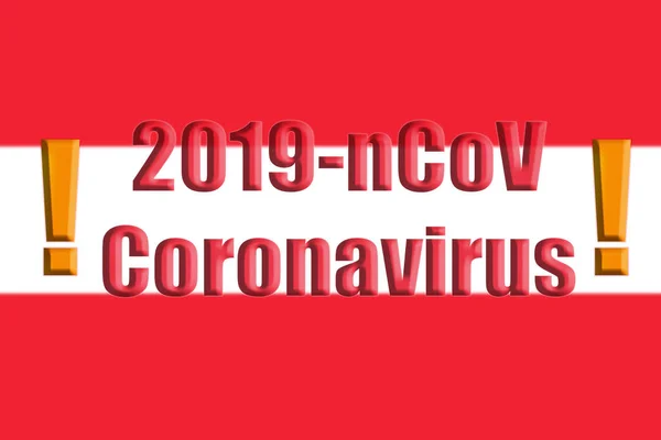 Flagge Österreichs Mit Coronavirus 2019 Ncov Konzept — Stockfoto