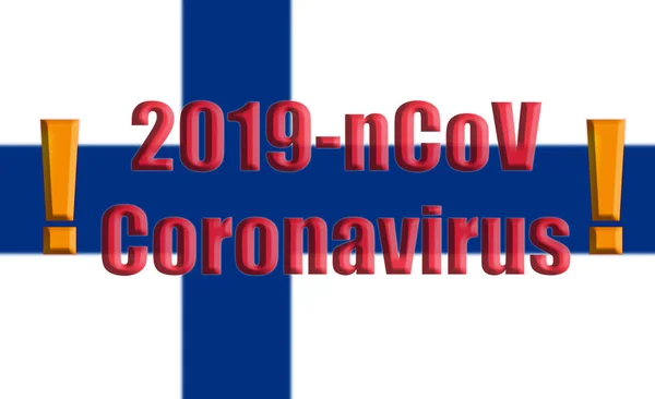 Σημαία Φινλανδίας Την Έννοια Coronavirus 2019 Ncov — Φωτογραφία Αρχείου