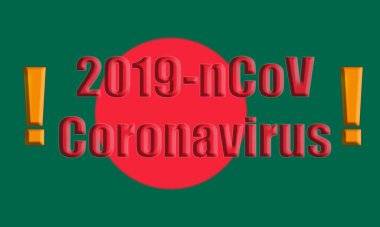 2019 nCoV Coronavirus imzalı Bangladeş bayrağı