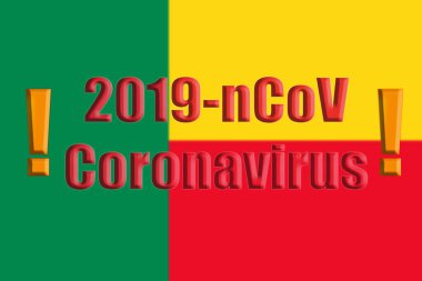 Benin bayrağı 2019 nCoV Coronavirus işareti