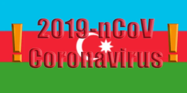 Azerbaijan Flag 2019 Ncov Coronavirus Sign — Stock Photo, Image