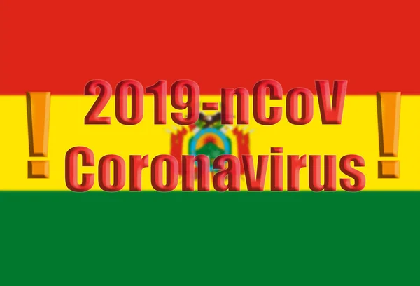 Bolivien Flagge Mit 2019 Ncov Coronavirus Zeichen — Stockfoto