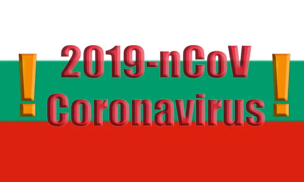 Bulgaria Flag 2019 Ncov Coronavirus Sign — Stock Photo, Image