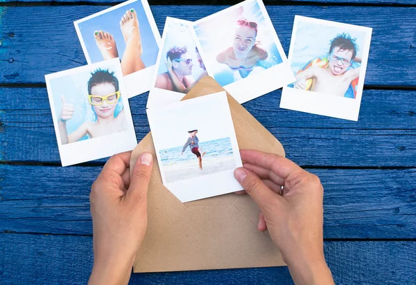 Set of photos from envelope — Stock Photo, Image