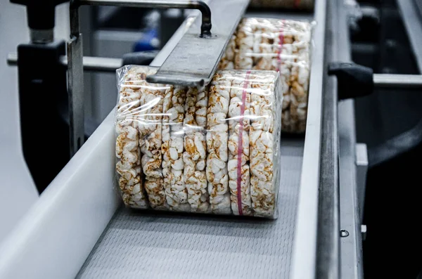 Transporte Proceso Otro Línea Producción Alimentos Equipamiento Moderno Industria Alimentaria — Foto de Stock