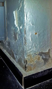 Su temini ve kanalizasyon sistemlerinden su kaçağı ile hasar gören dekoratif duvar kaplaması