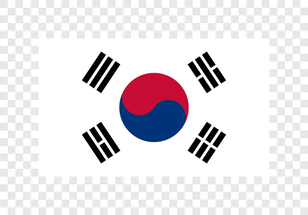 República Coreia Bandeira Nacional —  Vetores de Stock