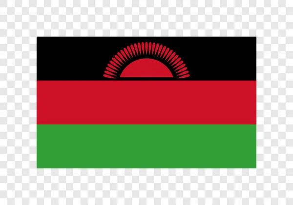 República Malawi Bandera Nacional — Vector de stock