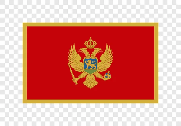 Republik Montenegro Die Nationalflagge — Stockvektor