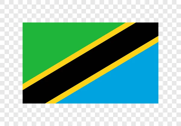Verenigde Republiek Tanzania Nationale Vlag — Stockvector