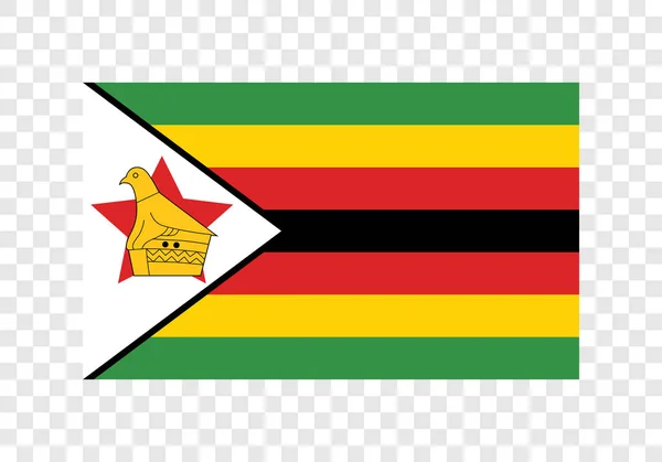 Repubblica Dello Zimbabwe Bandiera Nazionale — Vettoriale Stock