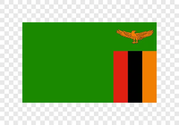 Republiek Zambia Nationale Vlag — Stockvector