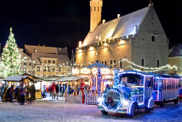 Noel pazarı Tallinn — Stok fotoğraf