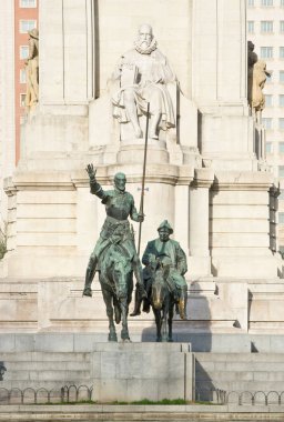 Monument to Miguel de Cervantes Saavedra clipart