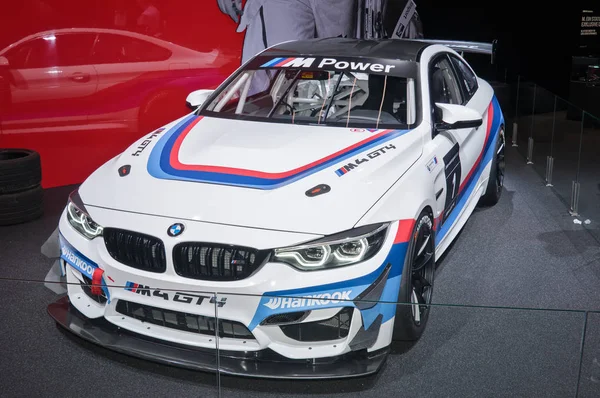 BMW M4 Gt4 yarış arabası — Stok fotoğraf