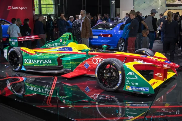 Audi Abt Schaeffler'in Fe02 formül E araba — Stok fotoğraf