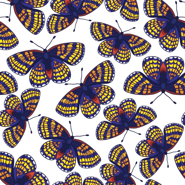 蝶とベクトルシームレスパターン — ストックベクタ