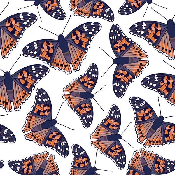 蝶とベクトルシームレスパターン — ストックベクタ