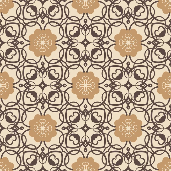 Vintage Vector Seamless Flower Pattern — Stock Vector