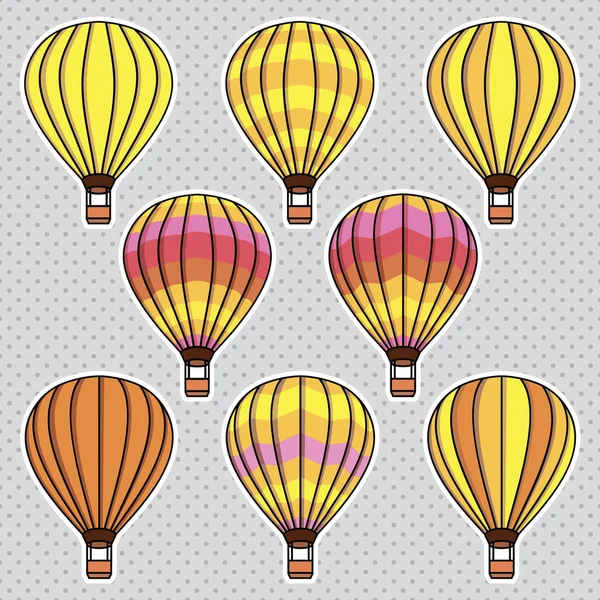 Vector Conjunto Globos Aire Brillante — Archivo Imágenes Vectoriales