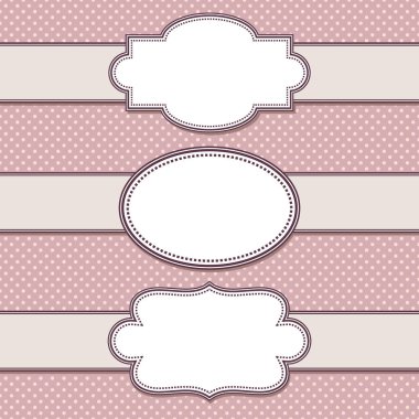 Metin konumuyla ayarlanmış vintage vektör çerçeveleri