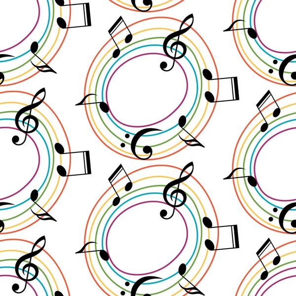 Modèle Musical Vector Avec Notes矢量音乐模式与笔记 — 图库矢量图片