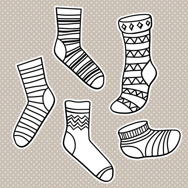 Ensemble Vectoriel Chaussettes Lumineuses — Image vectorielle