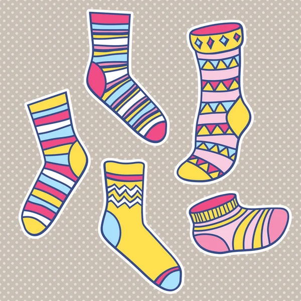 Векторний Набір Яскравих Шкарпеток — стоковий вектор