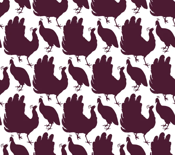 Vector Seamless Pattern Peacocks — Stock Vector