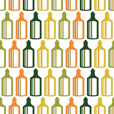 Vektör şişe ile seamless modeli