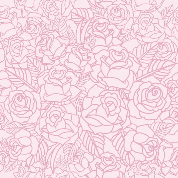 Vector Seamless Pattern Roses — Stock Vector